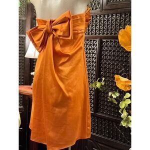 BCBGMAXAZARIA strapless orange dress